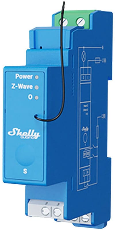 Shelly 1-Kanaals Z-Wave Relais Voor Douanemautomatiseringssysteem Din-Rail