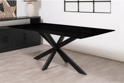 Eettafel Florence rechthoek facetrand 180x100 cm Glad - Zwart