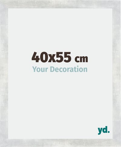 Your Decoration - Fotolijst 40x55 cm - MDF - Zilver Glanzend Vintage - Mura