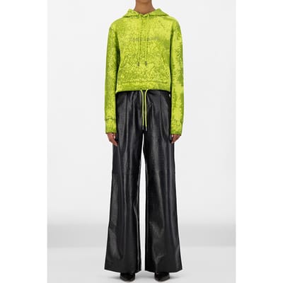 Daily Paper Acid Lime Jowa Hoody Größe: XS | Kaputzenpullis Outlet | Damen | Grün