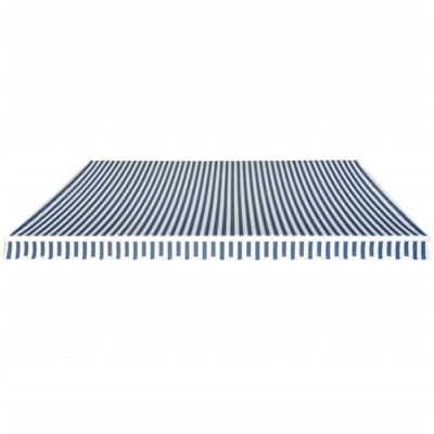 vidaXL - Luifel - handmatig - uittrekbaar - 500 - cm - blauw/wit