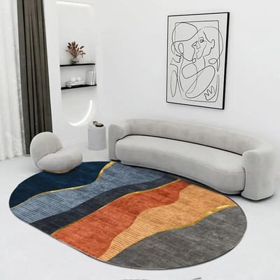 Creatief Ovaal Tapijt Woonkamer Decoratie Tapijten Hoge Kwaliteit Vloerkleden voor Slaapkamer Huis Decoratie Mat Lounge Tapijt Antislip Entree Matten 80*120cm