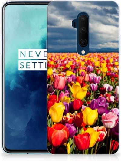 Back Cover voor OnePlus 7T Pro TPU Case Tulpen