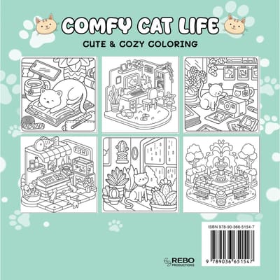Comfy cat life - Coloring Book Cafe