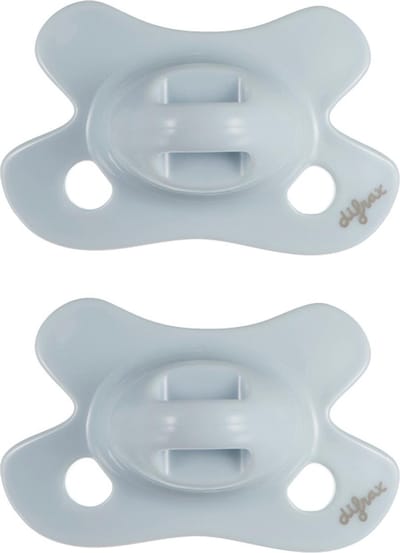Difrax Fopspeen Natural - Newborn - Blauw & Lichtblauw - 2 Stuks