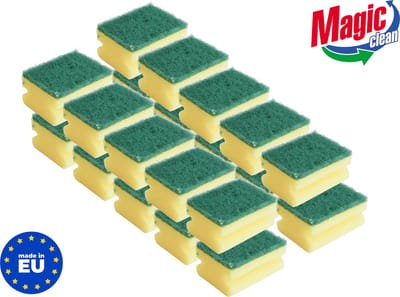 Schuursponsjes 20 stuks - Met Grip - Dubbelzijdig Afwasspons - Huishoudspons Keuken