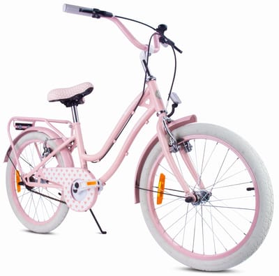 Heart Bike Fiets voor een meisje van 6 tot 10 jaar, 20 inch Silver Moon Roze, kinderfiets in hoogte verstelbaar