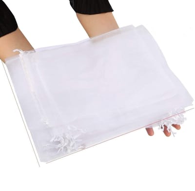 Dailygoods- Cadeauzakjes 50 stuks - Organza zakjes 20 x 30 cm - Sieradenzakjes met trekkoord - Geschenktas voor verjaardag/bruiloft - Kerstcadeauverpakking - Eenvoudig te openen/sluiten - Geschenkzakjes