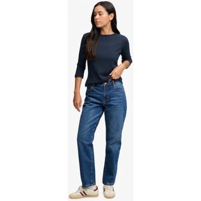 Superdry Organic Cotton Straight Jeans Normale Pasvorm Blue Grootte: 28/30