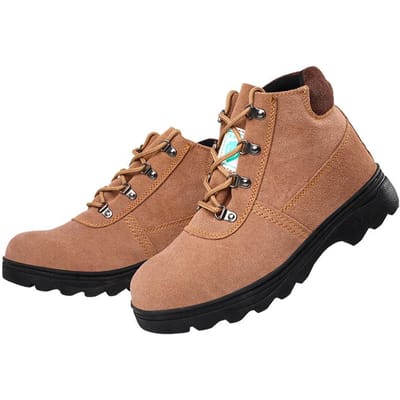 Chaussures de travail résistantes à l'usure pour chantier de protection du travail Soudeur électrique Fleur ignifuge Anti-brûlure 45 brown