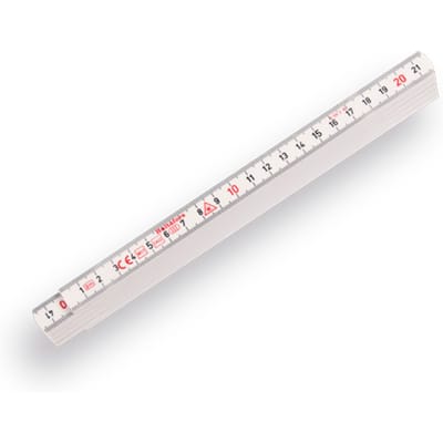 Atlas 1602020 duimstok - kunstsof - glasfiber - wit - 2m