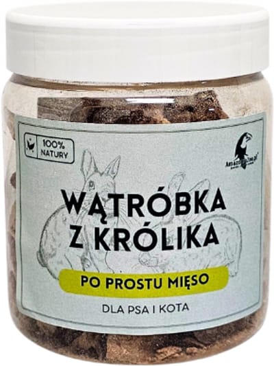 ZDROWY PRZYSMAK Liofilisatie - Konijnenlever Traktatie - Vitamine B12 - Vetzuren - 80g voor Hond en Kat