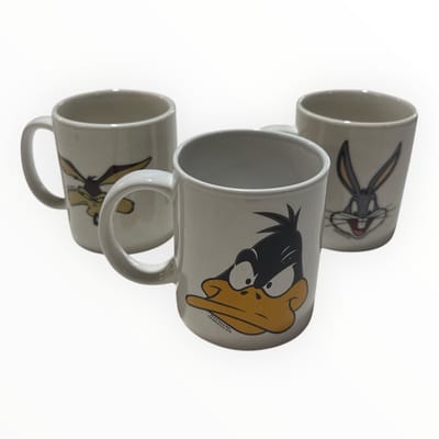 Looney Tunes Set 3 Mokken Bugs Buny, Daffy Duck, Wile E. Coyote