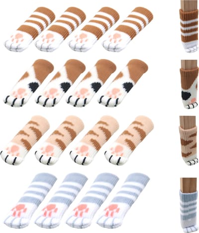 Somstyle 16x Meubelsok - Stoelpoot, Tafelpoot & Deurklink Beschermers - Kattenpoot Design