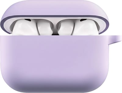 KeyBudz Elevate Hoesje AirPods Pro 3 – Speciaal ontworpen voor AirPods 3de Generatie – Anti-slip coating voor extra grip – Duurzaam en schokabsorberend materiaal - Paars