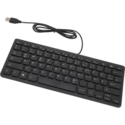 Toetsenbord 78 Toetsen Mute Ultra Dun Bedraad Mini USB Interface Desktop Computer Klein Taal German