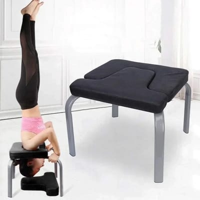 Yoga Stoel - Yoga Kruk - Hoofdstandbankje - Omgekeerde Stoel - Hoofdstand - Zwart