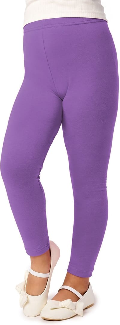 Merry Style MS-MS10-130-LE Meisjes Lang Leggings - Sport - Vrijetijdsbroek - Lang – Viscose - Sporbroek - Yogabroek - Paars - 110
