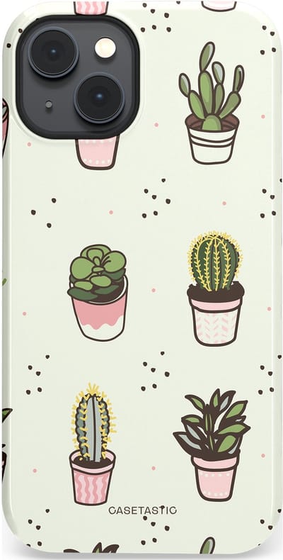 Casetastic Hoesje Geschikt voor Apple iPhone 14 Plus Magsafe - Stijlvolle Beschermende Duo-layer Case - Familie Cactus