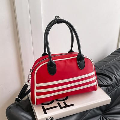 Nouveau sac à bandoulière polyvalent rayé, sac de bowling, sac de sport, sac de sport