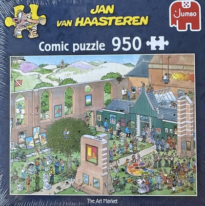 Jan van Haasteren de kunstmarkt comic puzzle 950 stukjes jumbo puzzel The art market