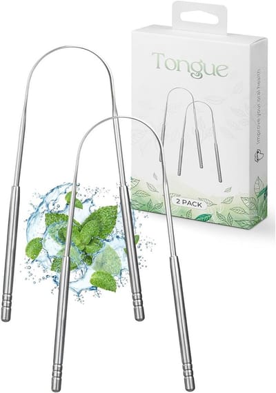 Tongschraper Set - U-vormige Roestvrijstalen Tongreinigers voor Optimale Mondhygiëne