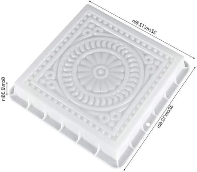 Betonmal DIY Padmaker - Stoeptegel Mal - Tuinpad Aanleggen - Herbruikbaar ABS Materiaal - 32x32x6 cm - Wit