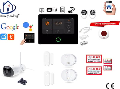 Draadloos alarmsysteem voor woning/camper/boot/caravan werkt met wifi en sim kaart en met spraakgestuurde apps. (Nederlands of Frans stem en tekst) ST01A-29