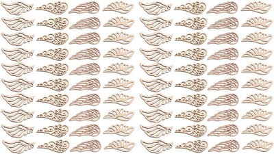 Houten Vleugels - Blanco Hout - DIY Knutselen - Gladde Randen - 80 Stuks - Natuurlijk Hout