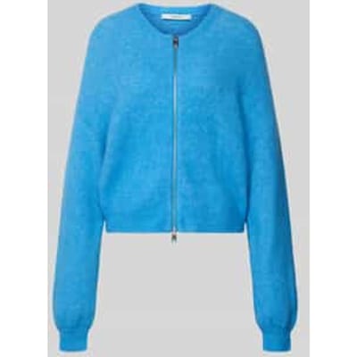 Oversized gebreid jack met ritssluiting model 'sasi'