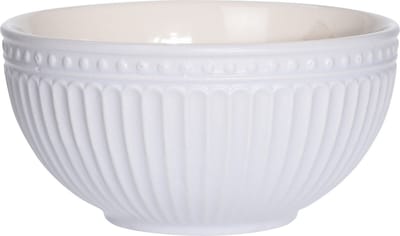 Excellent Houseware Soepkommen/serveer schaaltjes - Roman Style - keramiek - D14 x H7 cm - ivoor wit - Stapelbaar