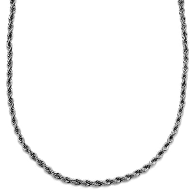 Collin Amager Zilverkleurige 6 mm Touwschakelketting