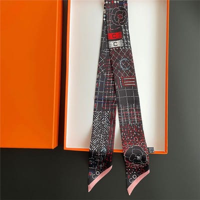 Mode Slimme Zijden Sjaal Voor Vrouwen Mode Haarbanden Hoofdbanden Bandana Dames Tas Polsband Nekdoek Foulard Nekbanden M black