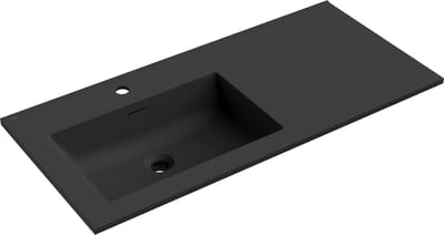 Mexen Otis ingebouwde linker wastafel 101 x 46,5 cm, zwart mat - 25181071L
