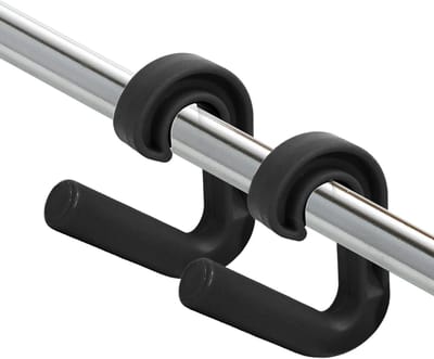 Optrekgrepen - Fitness Haken - Kracht Training - Dubbele Hoek Grepen - 13.3 x 13.3 cm - Zwart