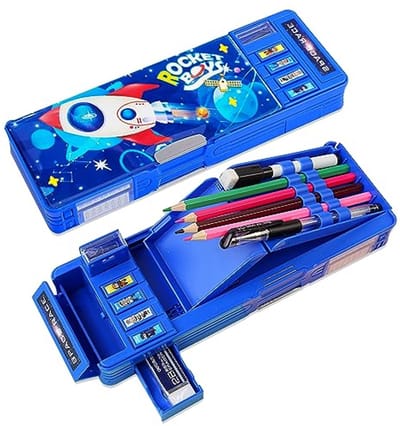 Multifunctionele pop-up etui voor kinderen - 10-delige set - Leuk en praktisch voor school