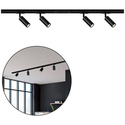 BRILONER Rail - Railverlichting - dimbaar opbouwspots - opbouwrail - incl. 4x GU10 spots - draaibaar - 150 cm - zwart