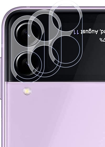 Camera Screenprotector geschikt voor Samsung Galaxy Z Flip 3 - Gehard Glas Beschermglas Tempered Glass Screen Protector - 3 Stuks
