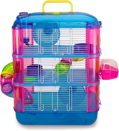 SNJY® Hamsterkooi - Rattenkooi - Frettenkooi - 40L x 26B x 53H centimeter - Meerkleurig
