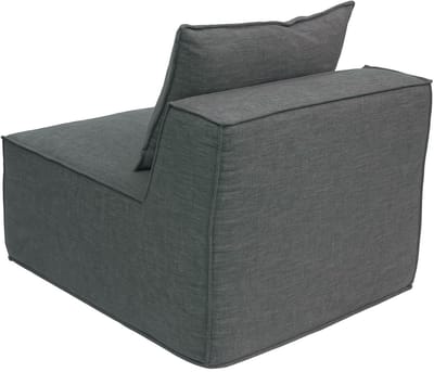 Fauteuil/accessoires voor bank MCW-O54, loungefuteuil gestoffeerde fauteuil middenstuk, stof/textiel (300 g/m²) 63x75x97 cm ~ donkergrijs