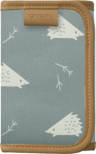 Fresk Portemonnee voor Jongens – Billfold met Klittenbandsluiting – Pasjeshouder – Portefeuille Kinderen - Groen - Hedgehog