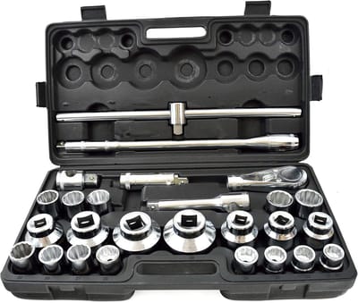 26-delige Bi-Hex Dopset Met Ratel en Adapter - Metrisch - 21-65mm
