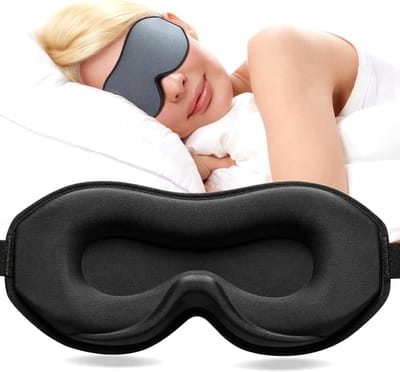 Volledig lichtblokkerend 3D slaapmasker voor zijslapers met ademend traagschuim en verstelbare band voor optimaal comfort