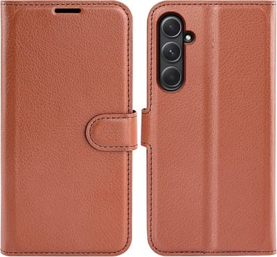 Coverup Hoesje - Geschikt voor Samsung Galaxy A55 Hoesje - Coverup Book Case - Bruin
