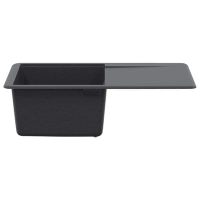 vidaXL - Enkele - keukenspoelbak - Graniet - 67 - x - 46 - x - 19 - cm - Grafiet