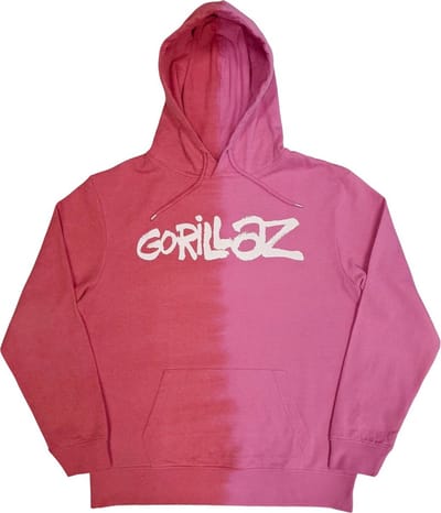 Gorillaz - Two-Tone Brush Logo Hoodie/trui - S - Rood