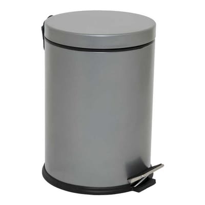 Efor Prullenbak | Kleurrijk | Pedaalemmer | 5 l | Chique Design | Kleine RVS Pedaal Afvalemmer | Grijs