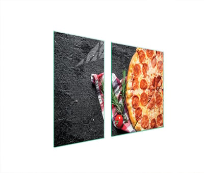 TMK ArtDeko - Snijplank - Pizza Motief - 90x52cm - Szkło Hartowane