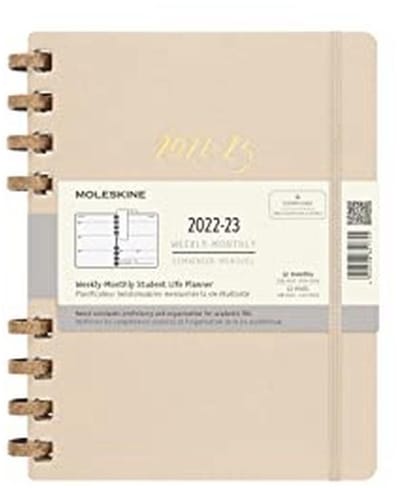 Maandplanner Voor Studenten 2022-2023, 12 Maanden Dagboek, Harde Kaft, Groot Formaat 19 X 25 Cm