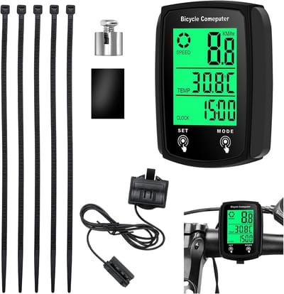 Digitale Fietscomputer met 19 Functies - Waterdicht en Met LCD Scherm